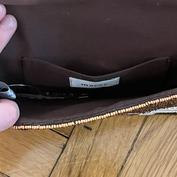 Anthro Maeve Fiona Beaded Bag (Espresso Martini)